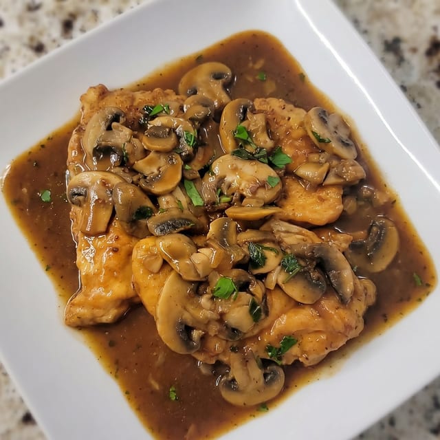 Creamy Chicken Marsala Dinner.