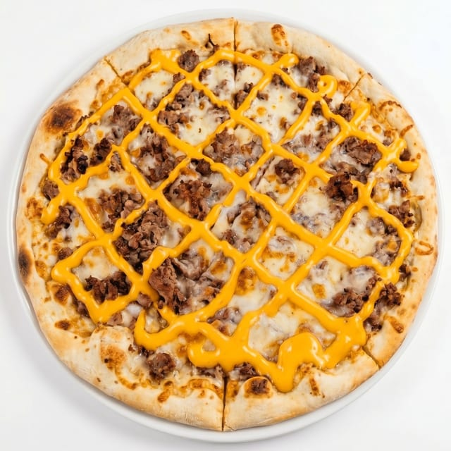 Cheese Steak Pizza.