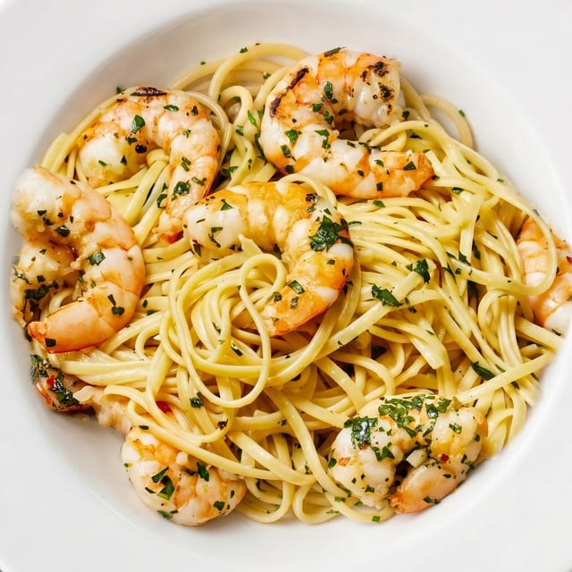 Scampi Shrimp (Spaghetti).