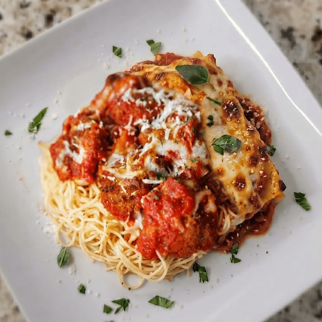 Shrimp Parmigiana Dinner.